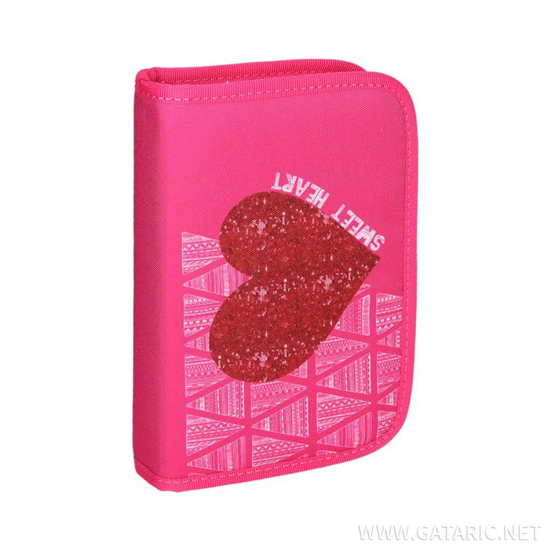 School bag set ''RED HEART'' Prolight 5-Pcs (LED buckle)