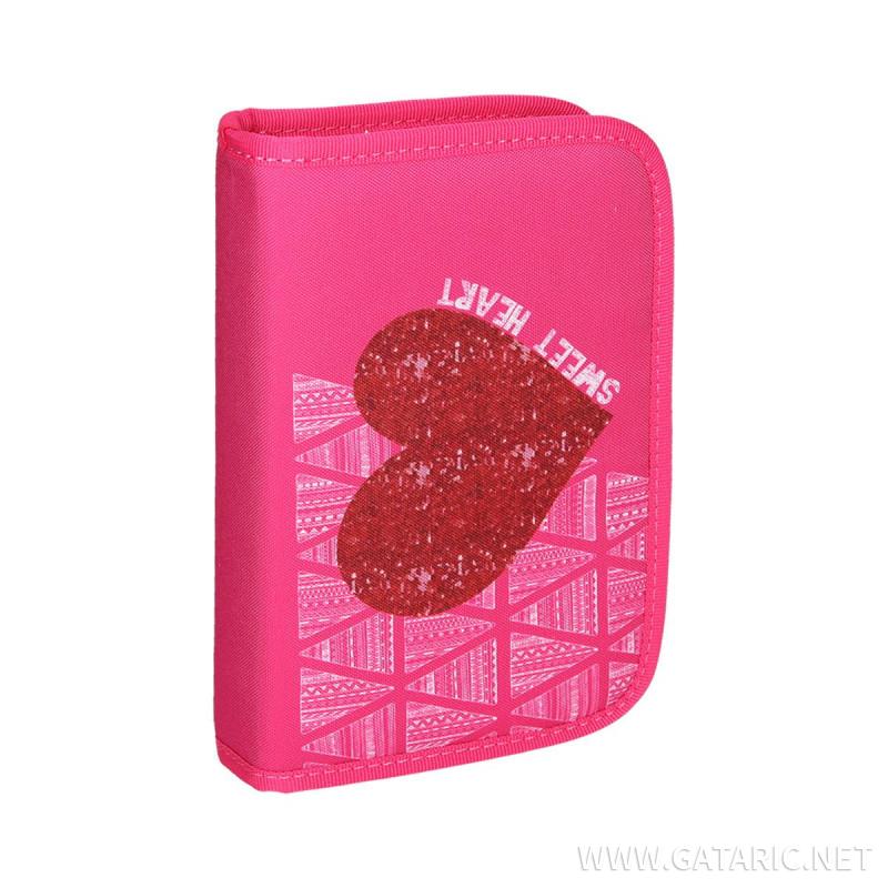 School bag set ''RED HEART'' Prolight 5-Pcs (LED buckle)
