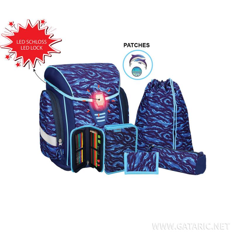 School bag set ''COSMO 06'' 6-Pcs (LED buckle)