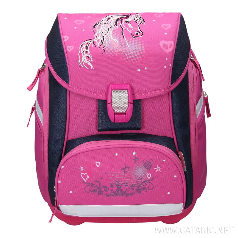 School bag set ''HORSE'' Prolight 5-Pcs (LED buckle)