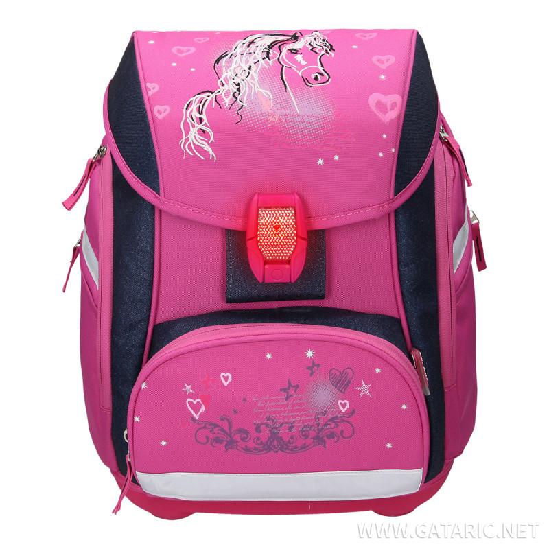 School bag set ''HORSE'' Prolight 5-Pcs (LED buckle)