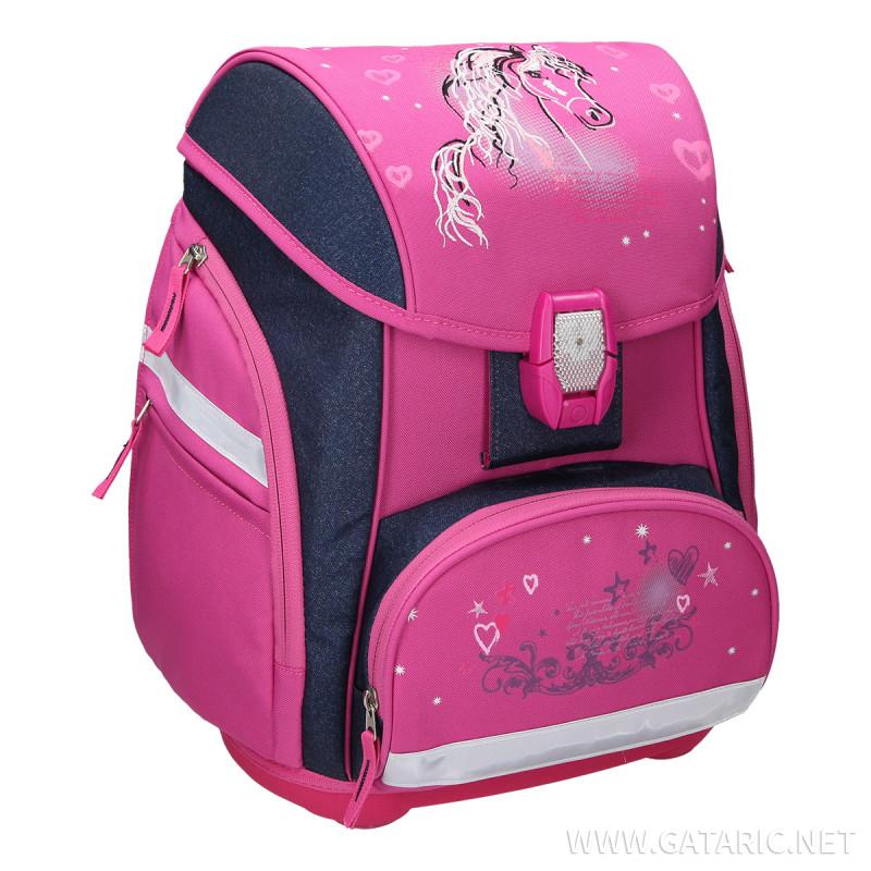 School bag set ''HORSE'' Prolight 5-Pcs (LED buckle)