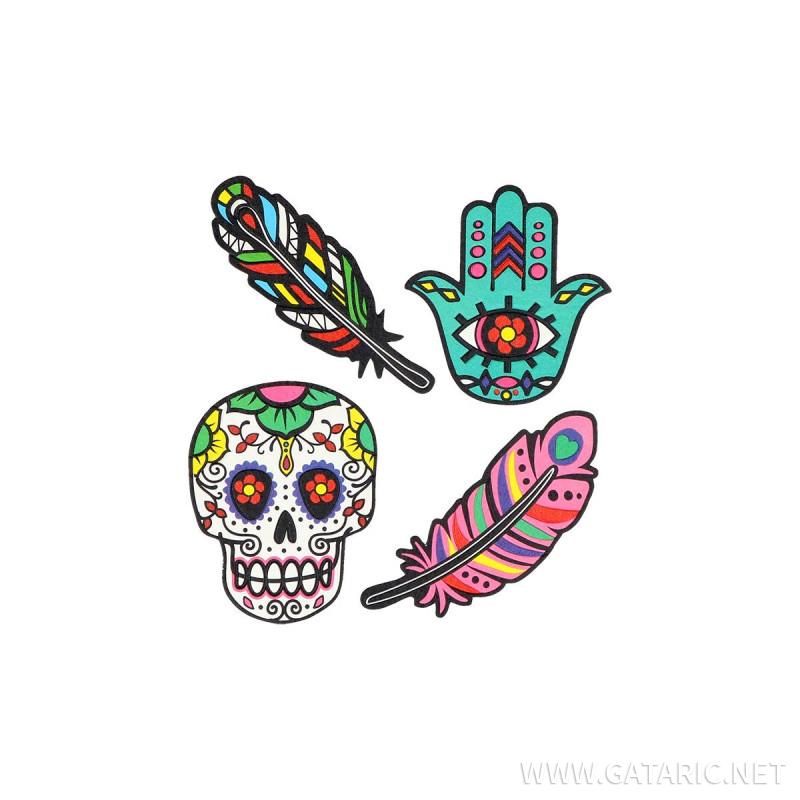 Sticker ''SCULL'' Patch Me, 4/1 (Blister)
