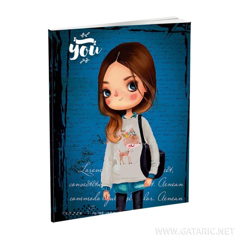 Notebook Premium A5 ''Girls'', soft covers, 52 sheets, lines 