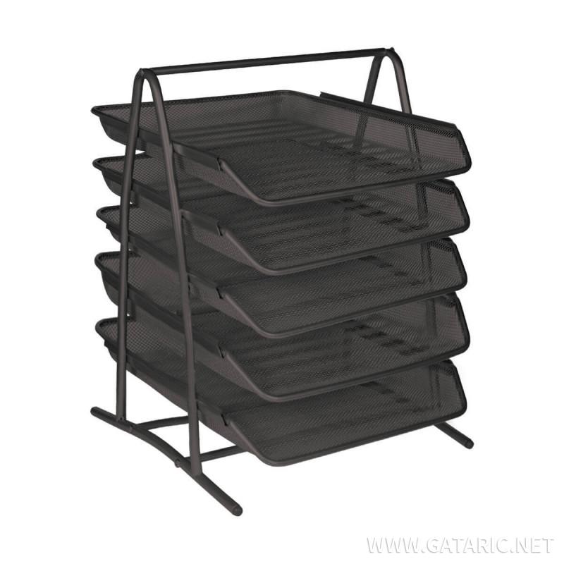 Desktop Letter 5-Tray Set, metal