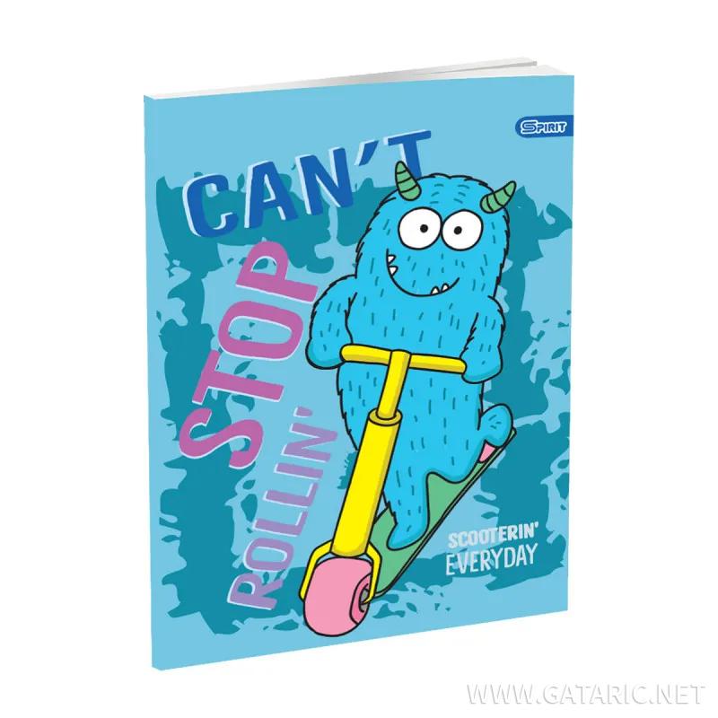 School Notebook A5, Soft cover, Squared, Monster II, 52 sheets