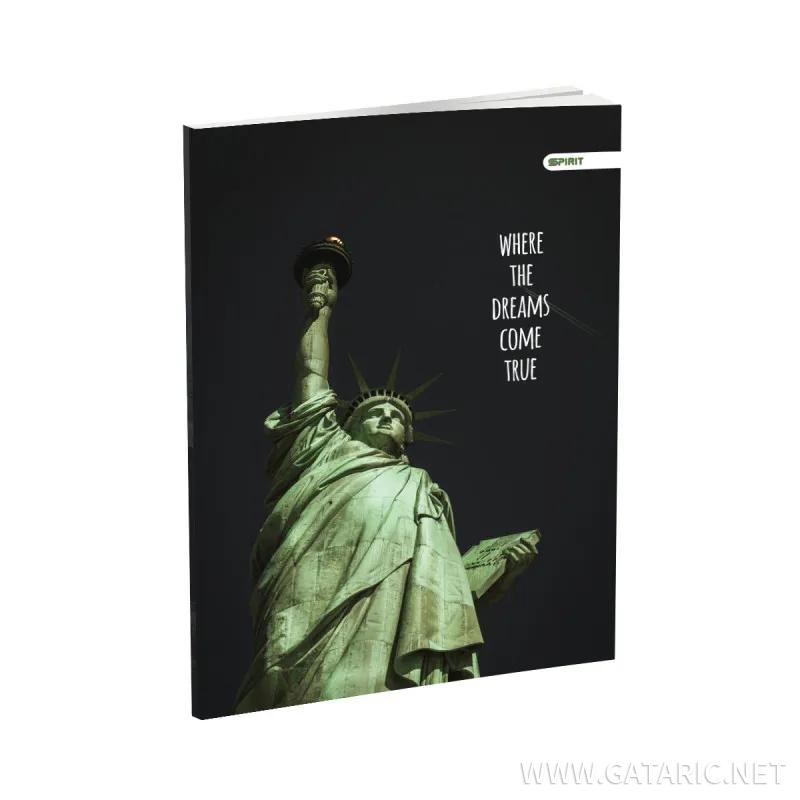 School Notebook A5, Soft cover, Squared, Cities, 52 Sheets