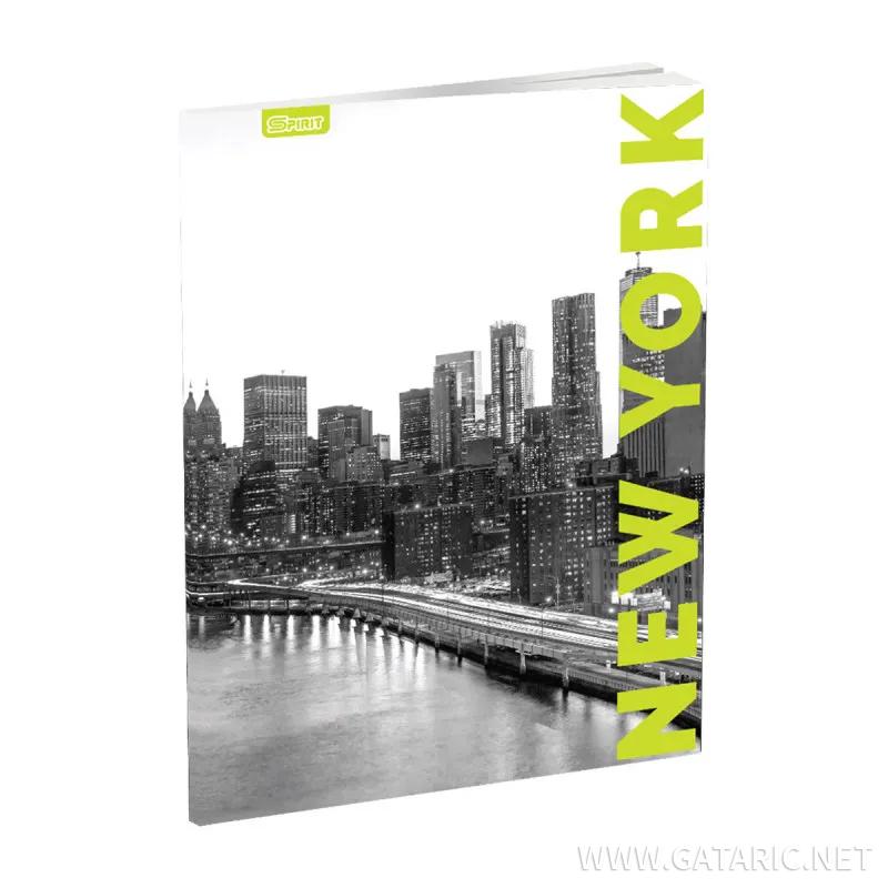 School Notebook A5, Soft cover, Lines, Cities, 52 Sheets