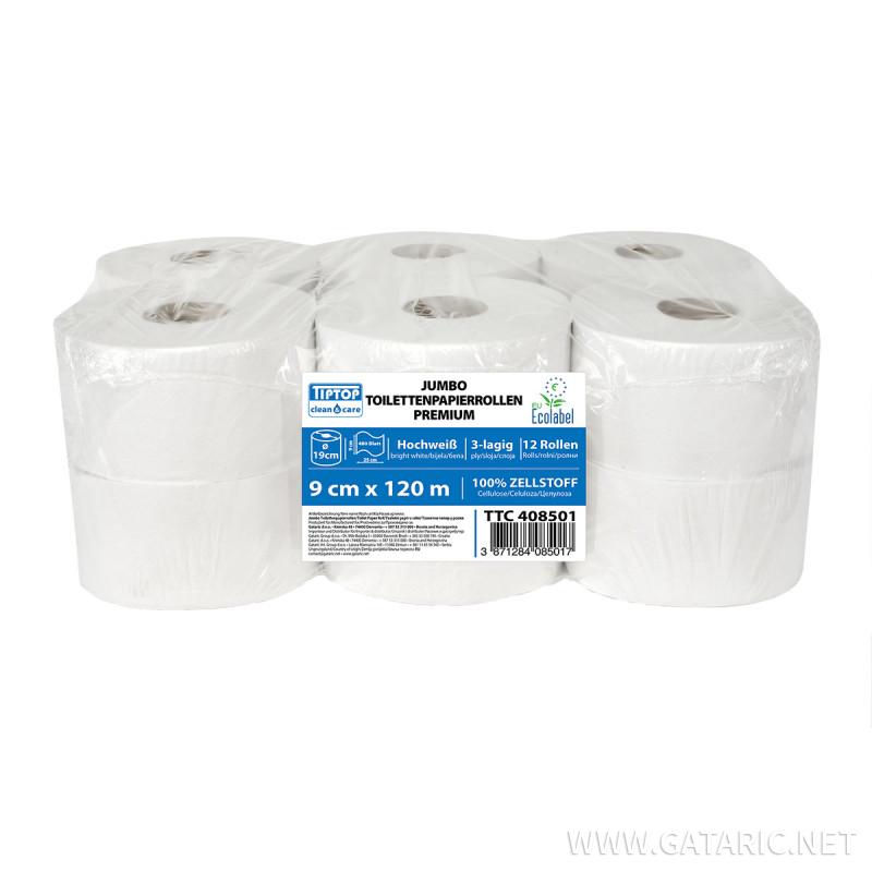 Jumbo toilet paper in rolls 120m