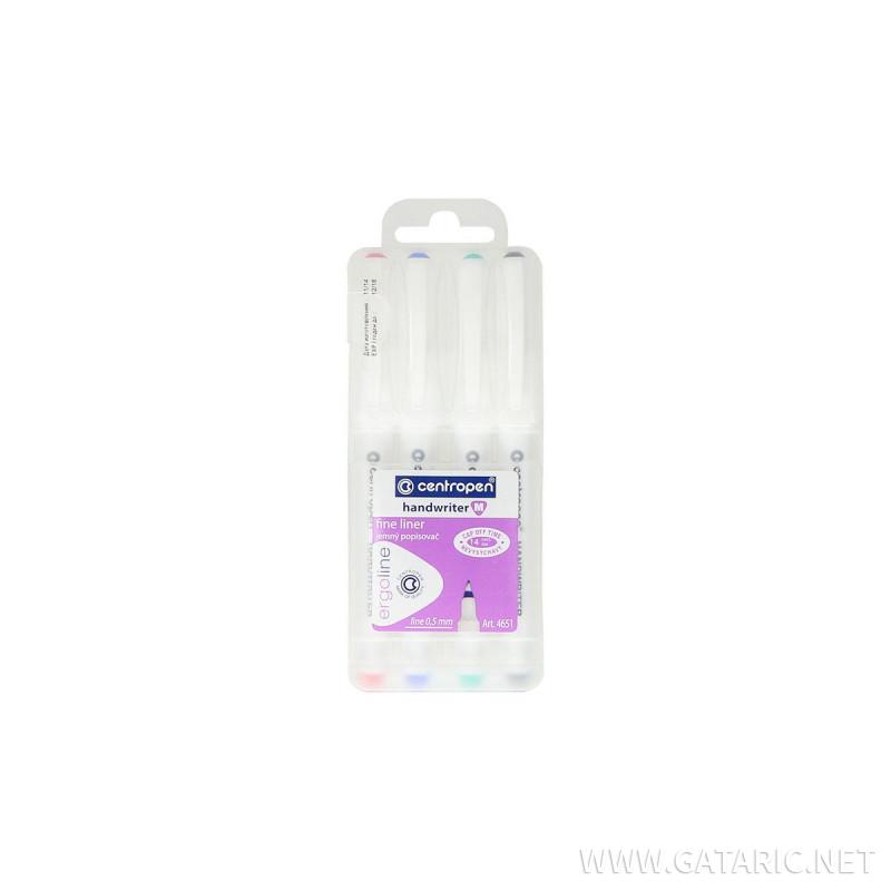 Fineliner, 0.5mm, 4pcs sorto