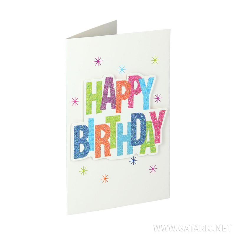 Greeting card 3D ''Happy Birthday 07''